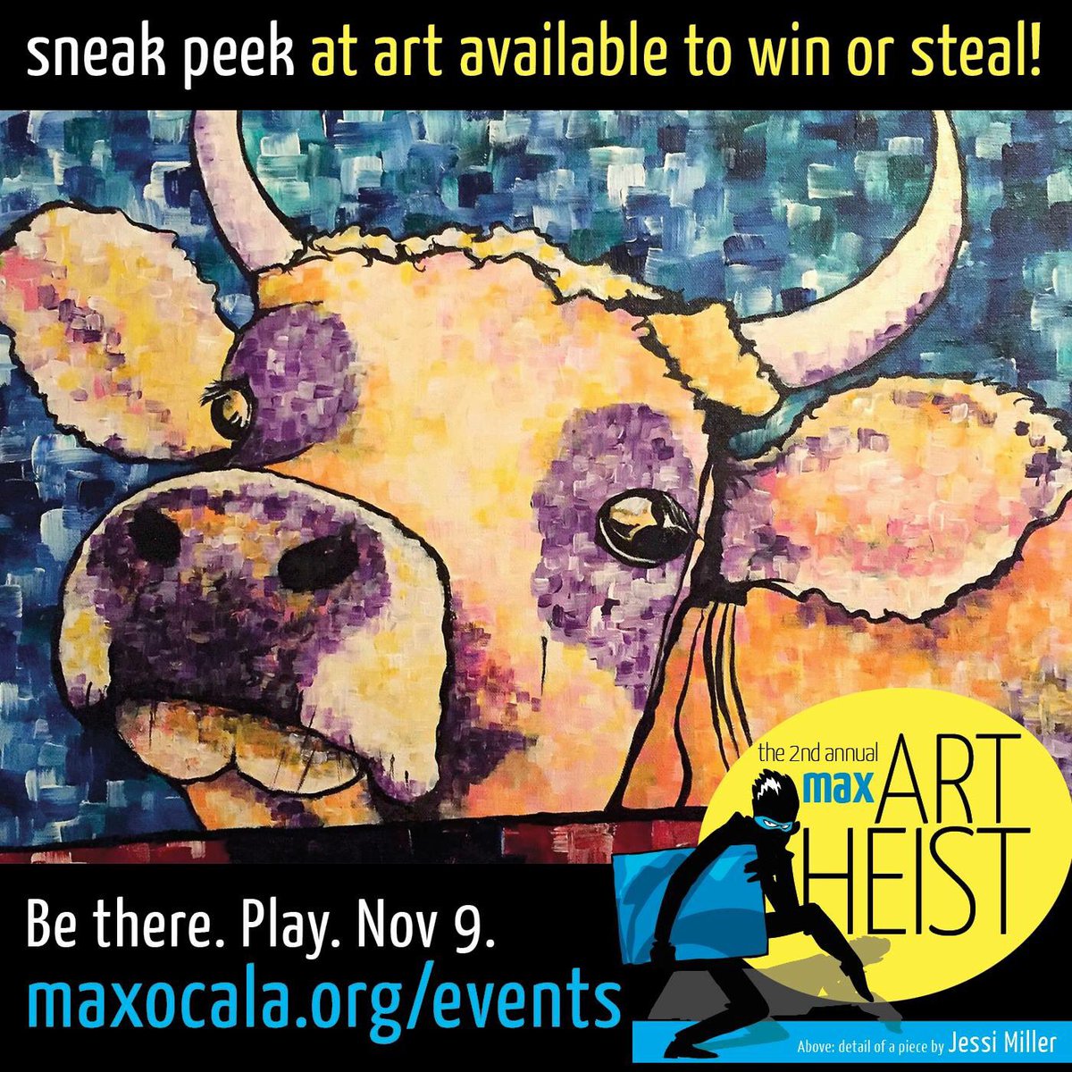 maxocala's tweet photo. Sneak peek at one of the pieces available at the Heist on Nov 9th!Grab your tix, $25 u could have an original piece! https://t.co/d0gNf9SRjq https://t.co/Gvhd3Mts0N
