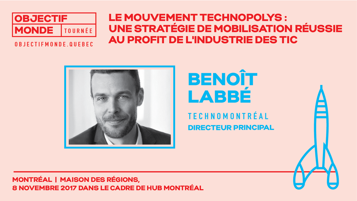 technopolys_qc's tweet image. #technopolys sera demain à @MaisonDRegions pour présenter la stratégie de mobilisation de l&apos;industrie des techno #Qc Tournée @ObjectifMonde