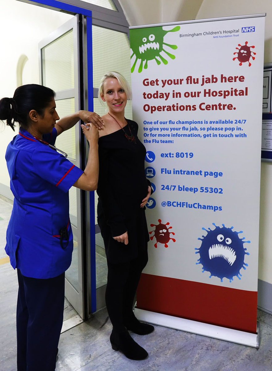 BWCFluChamps's tweet photo. Pregnant women can have complications if they get flu so our Comms Director @gabyinsley got jabbed to protect herself and her unborn baby https://t.co/fDtSD55sEk