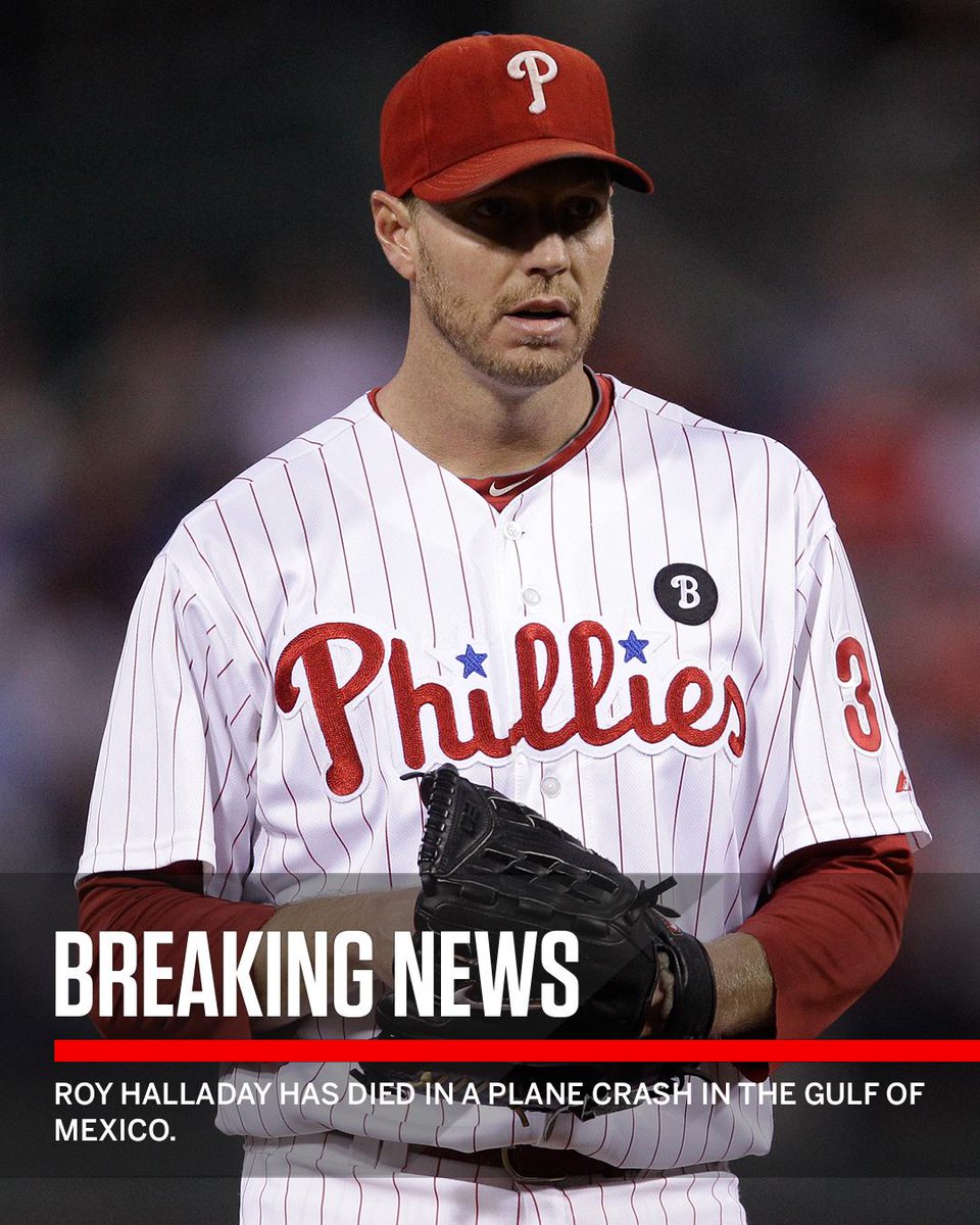 Breaking: Roy Halladay has died in a plane crash in the Gulf of Mexico off Florida. He was 40.