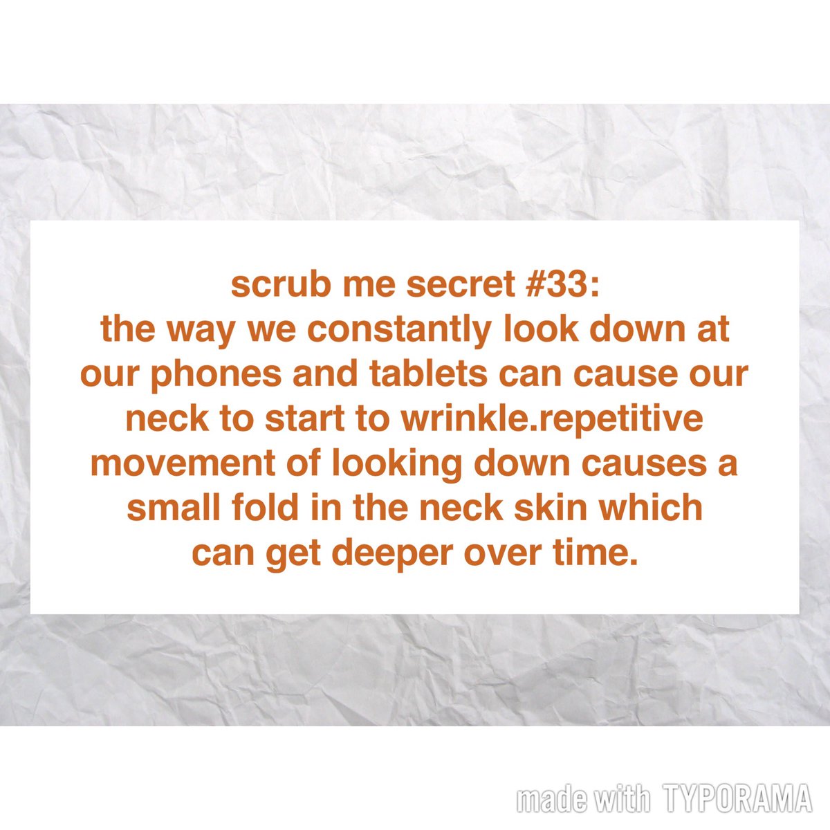 scrubmechicago's tweet photo. What's giving you #wrinkles? Check it out our new #scrubme #secrets #blog post tomorrow, 11/8!
#health #wellnesswednesday #skincaretips https://t.co/T0FpvOLRw3