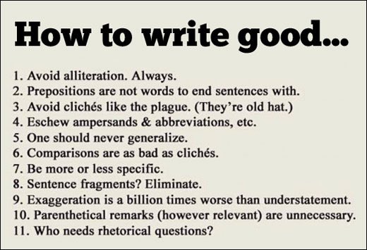 CepheusPublish's tweet photo. #TipTuesday "how to write good..." #writingtips #writerhumour #amwriting #NaNoWriMo17 https://t.co/DU3rc7ujcl