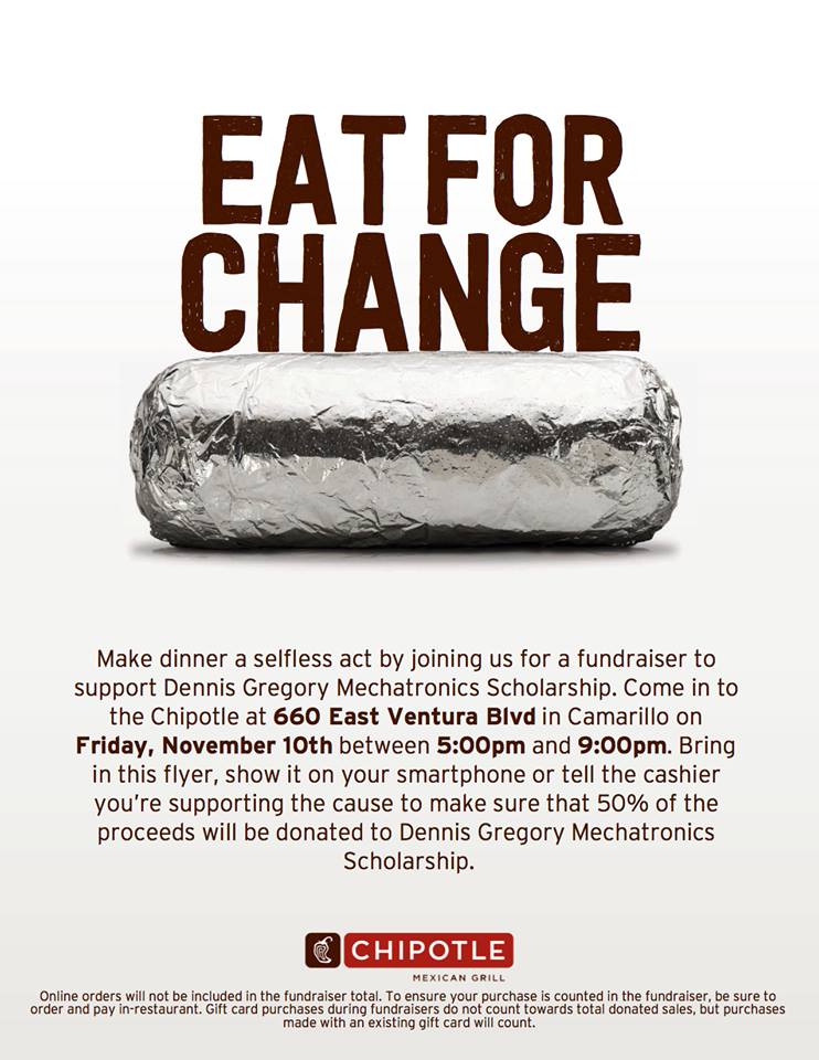CI_Comm_Program's tweet image. Nov. 10! Come support Jennifer Boules. Show this flyer & 50% of the total will be donated to the Dennis Gregory Mechatronics Scholarship