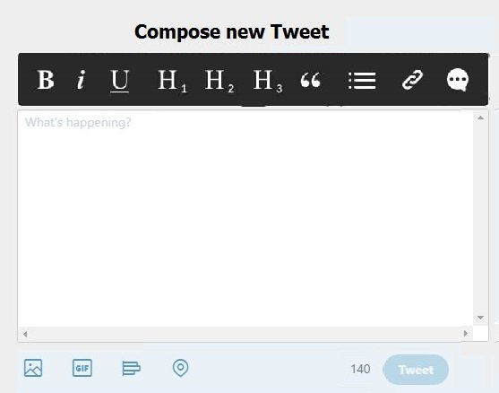 Paisano's tweet photo. I would trade #280characters for a rich-text editor with option to edit tweet typos.
#Tweditor https://t.co/Es6BPFO8Tu