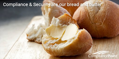 CompliancePtIS's tweet photo. #Compliance and #Cybersecurity are our bread and butter. Follow @CompliancePoint to stay up to date! #InfoSec https://t.co/eqw0UMHvMC