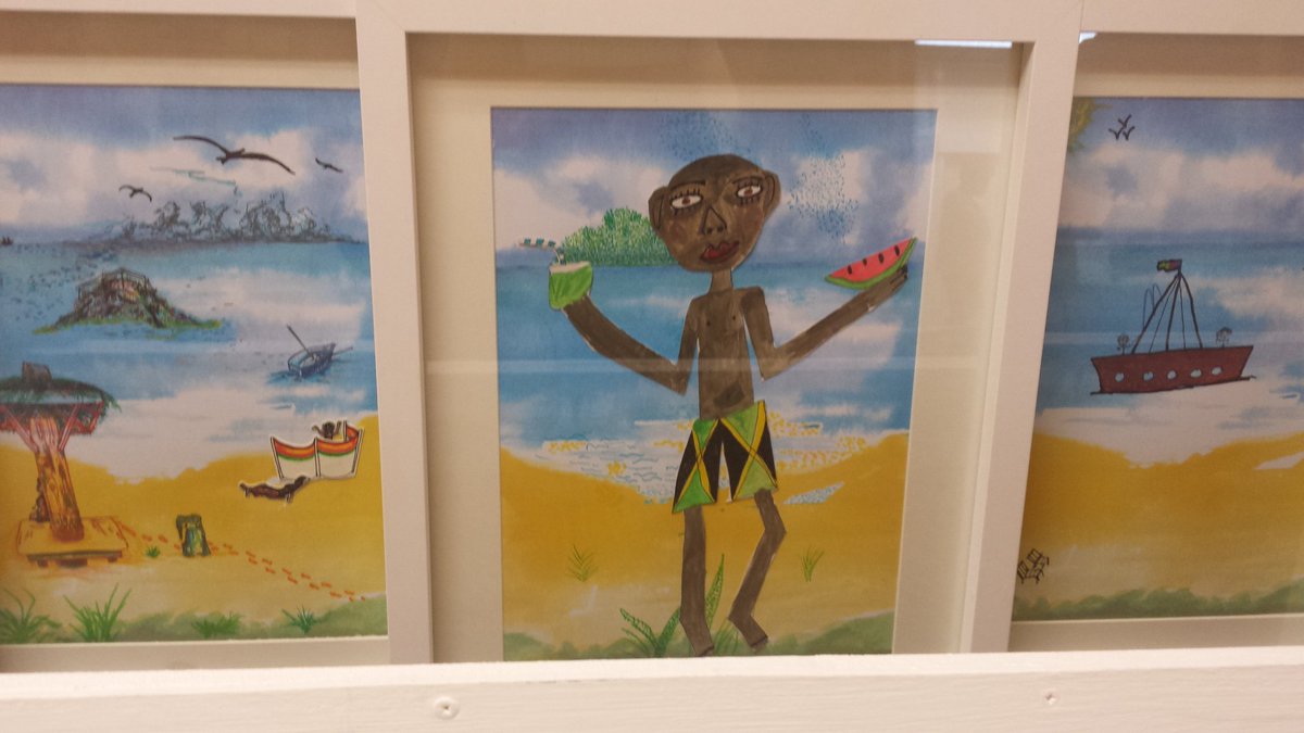 HWLambeth's tweet photo. Just spotted these brilliant Jamaica inspired paintings by @LSmencap @BlackThrive #wellbeing #arts https://t.co/rQO5Puutao