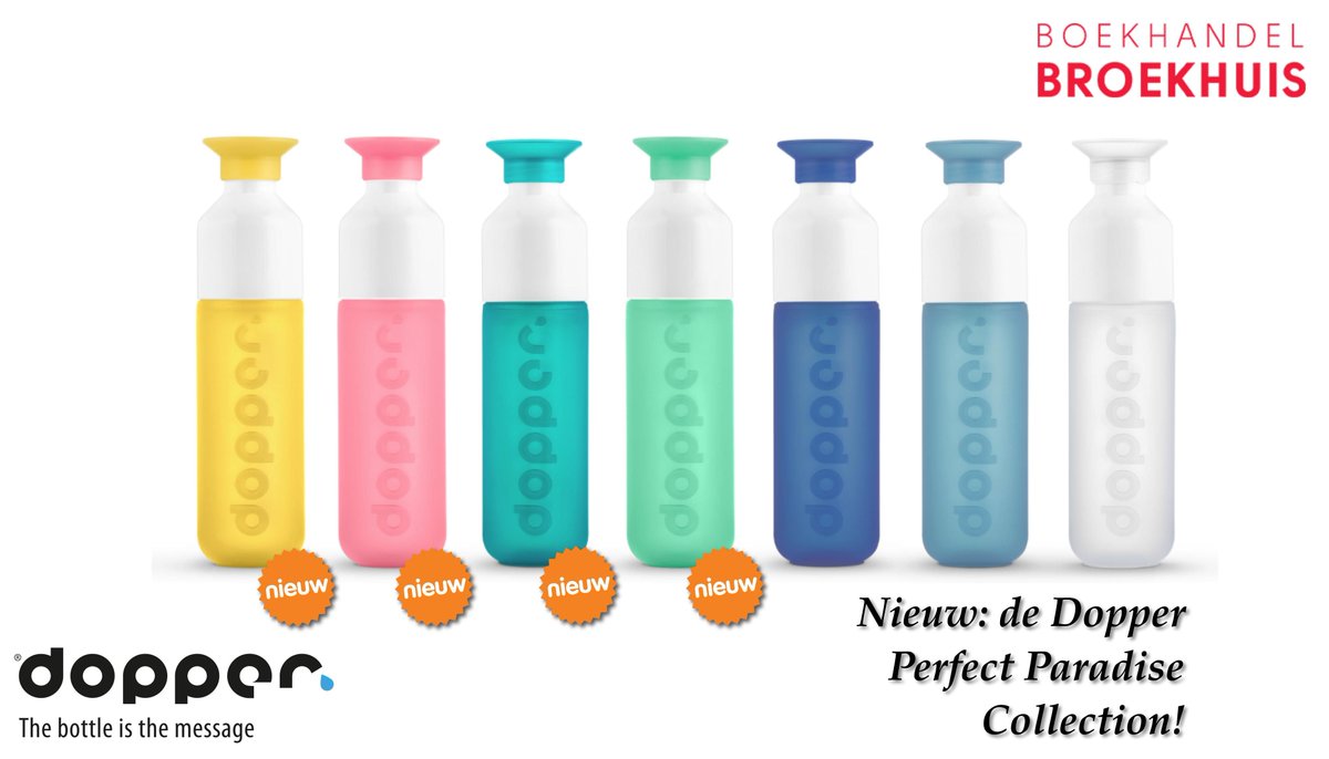 CADEAUTIP: De Dopper

Sinds kort beschikbaar in vier nieuwe kleuren uit de Perfect Paradise Collection. Uiteraard bij Boekhandel Broekhuis!