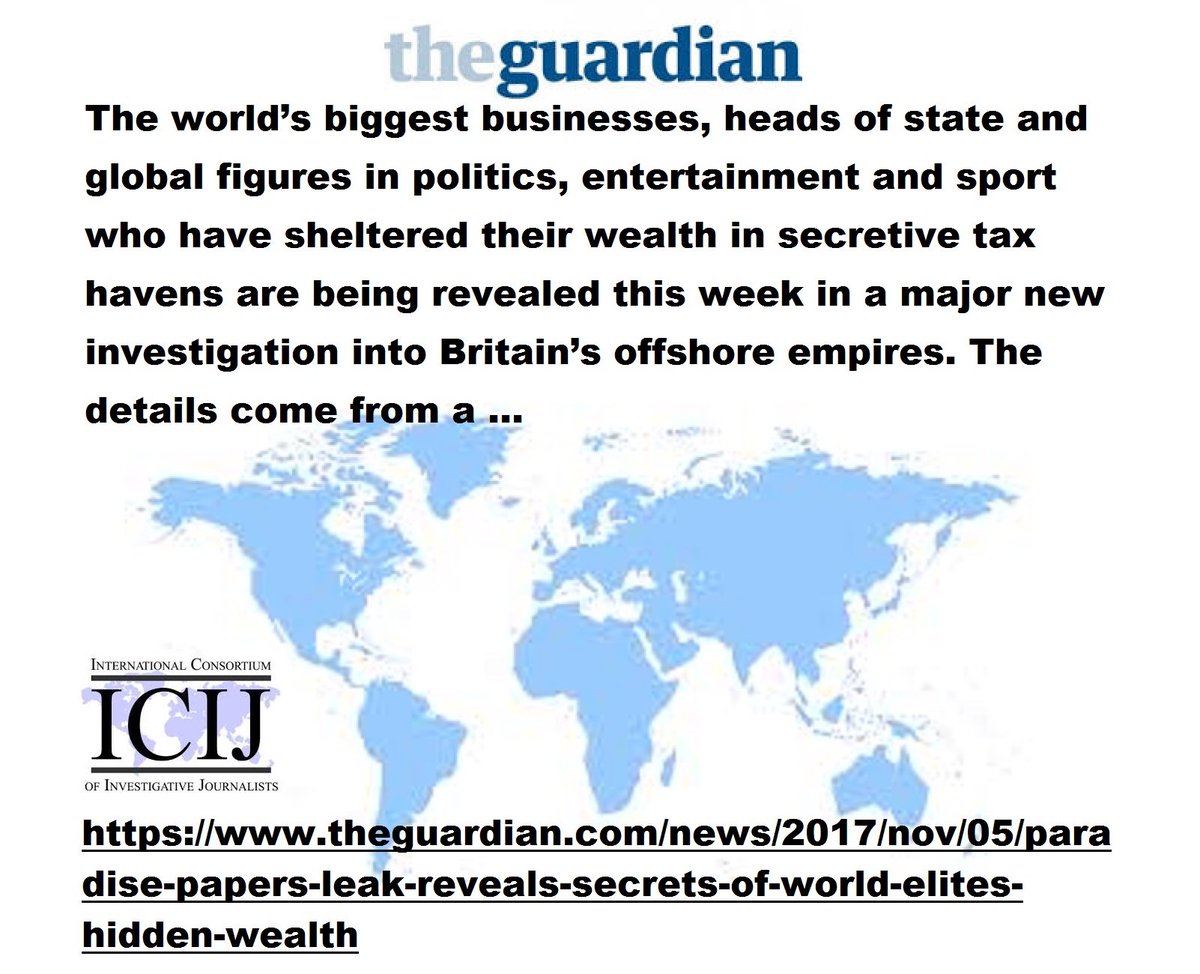 CHANGE_2050's tweet photo. theguardian-The world’s biggest businesses, heads of state and global figures in politics, entertainment and sport who have sheltered their wealth in secretive tax havens are being revealed this week in a major new investigation into Britain’s offshore empires. The details come.. https://t.co/nFGWP4IgHm
