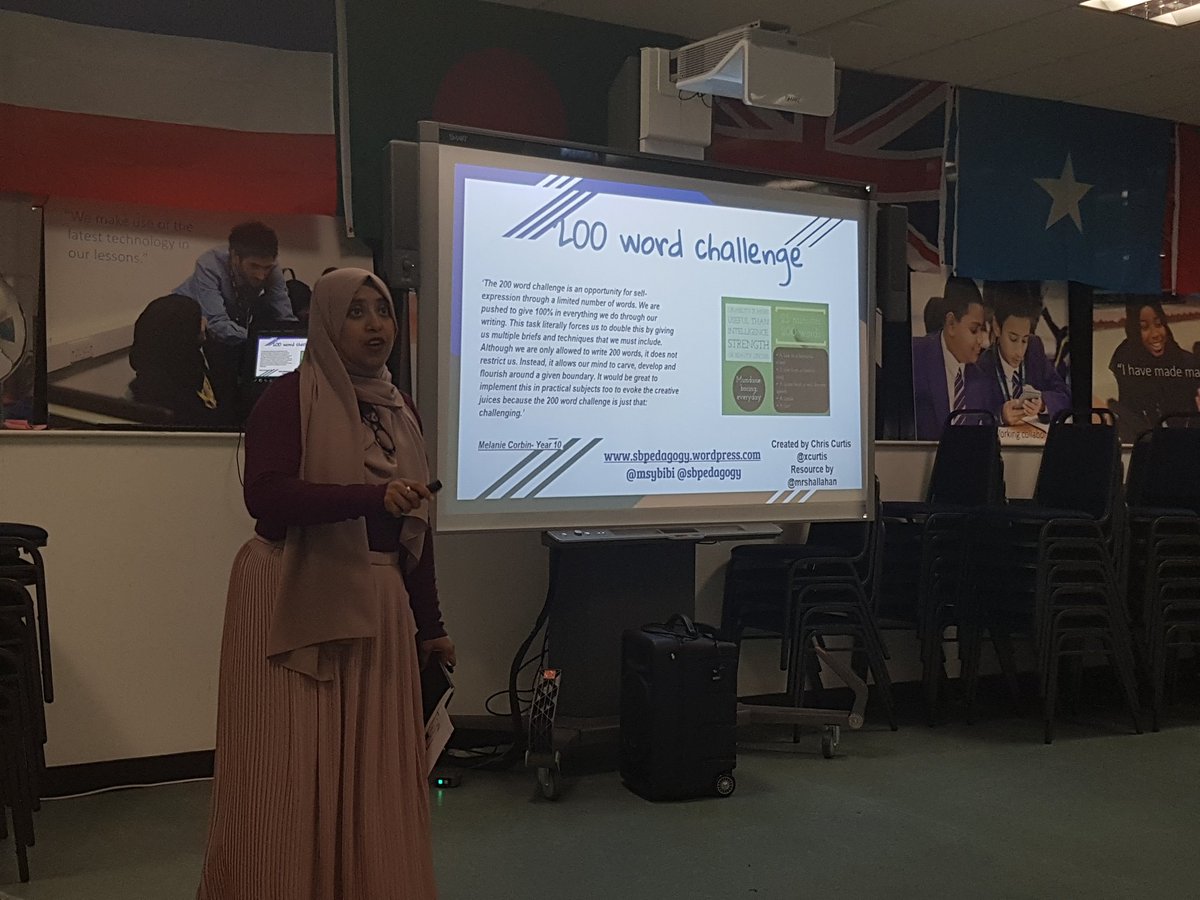 Bradders1901's tweet photo. The 200 word challenge, encouraging students to think about every word that they use @msybibi #TMLEA https://t.co/SGyYfC8JNa
