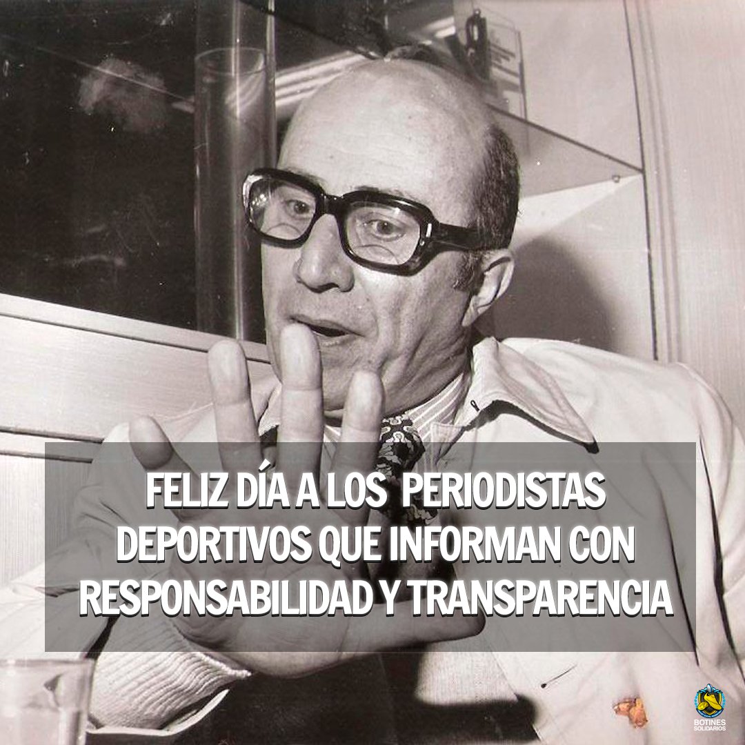 BotineSolidario's tweet photo. #Feliz #DiadelPeriodistaDeportivo a todos aquellos que nos acompañan siempre y trabajan con honestidad y compromiso. https://t.co/k04cnhEL4G