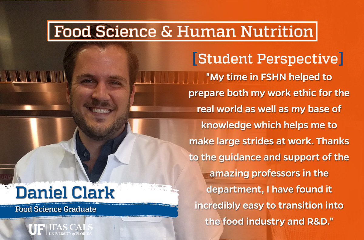 UFCALS's tweet photo. Daniel Clark, a '15 (BA) and '17 (MS) food science grad from the @UF_FSHN Dept., now works for Elite Spice in Baltimore, MD. #MajorOfTheWeek https://t.co/Xj3jgnqlqu