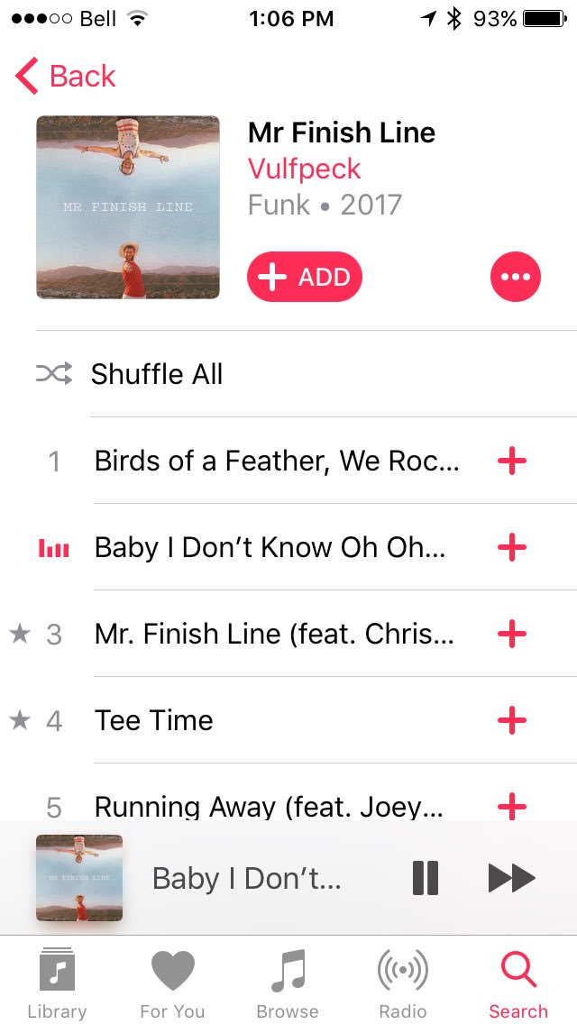 sjestabrooks's tweet photo. Everyone is listening to #MrFinishLine, correct? Correct. @vulfpeck https://t.co/4hdpIZF9LR