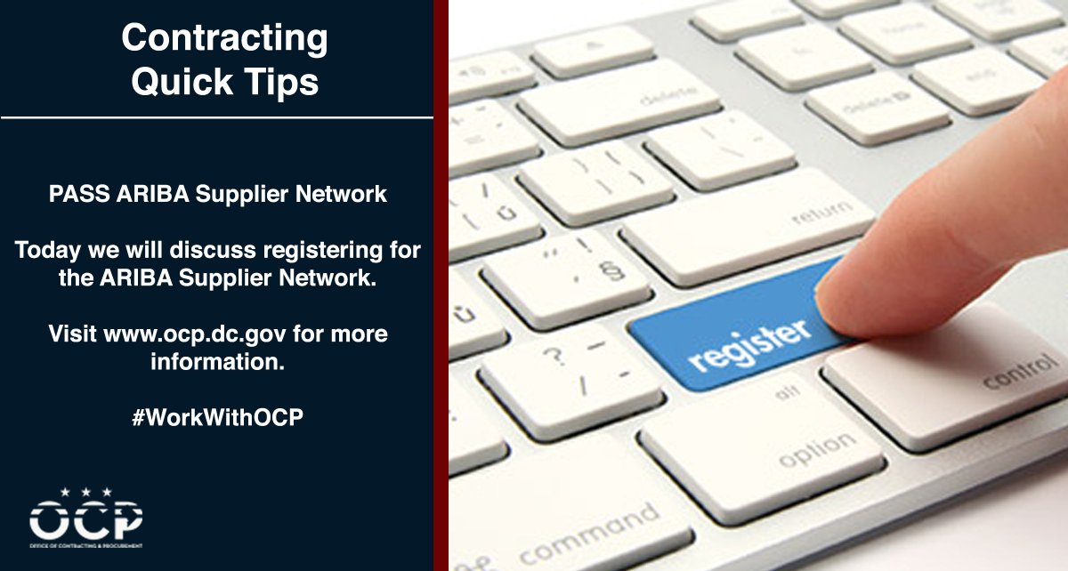 DCOCP's tweet photo. Happy Tuesday Small Business Community! Today we will discuss registering for the ARIBA Supplier Network. #WorkWithOCP https://t.co/pAwjavH6Sy