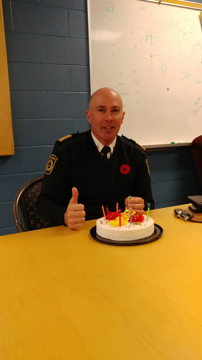 kpffa's tweet photo. Happy 50th @ChiefRehill !  There's not 50 candles on the cake but we did not want to set off the smoke alarm in the hall. 
@KitchFire https://t.co/FUA6IqyHUD