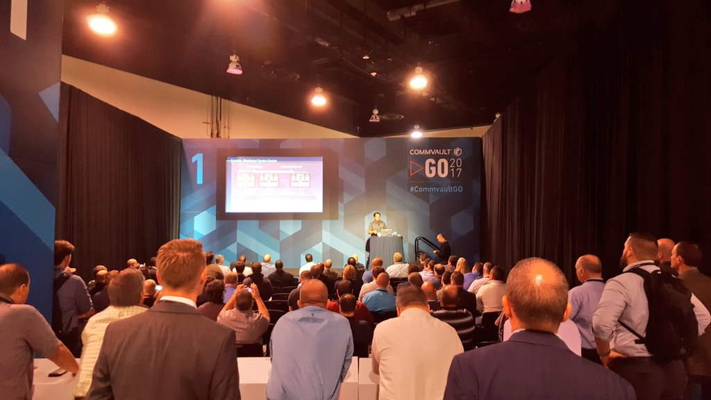 TommyGustaveson's tweet photo. Standing room only for @wagpar1's #Nutanix breakout session at #CommvaultGO! Stop by our booth to learn more! https://t.co/1odqtJLWJI