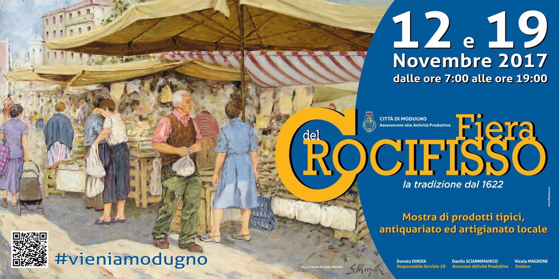 ScianDan's tweet photo. Waiting for #FIERAdelCROCIFISSO: manifesto 6x3 pronto per la stampa! ✅

Domenica 12 e 19 novembre #vieniamodugno!
#savethedate #Marketplace https://t.co/YS9tpXtULt