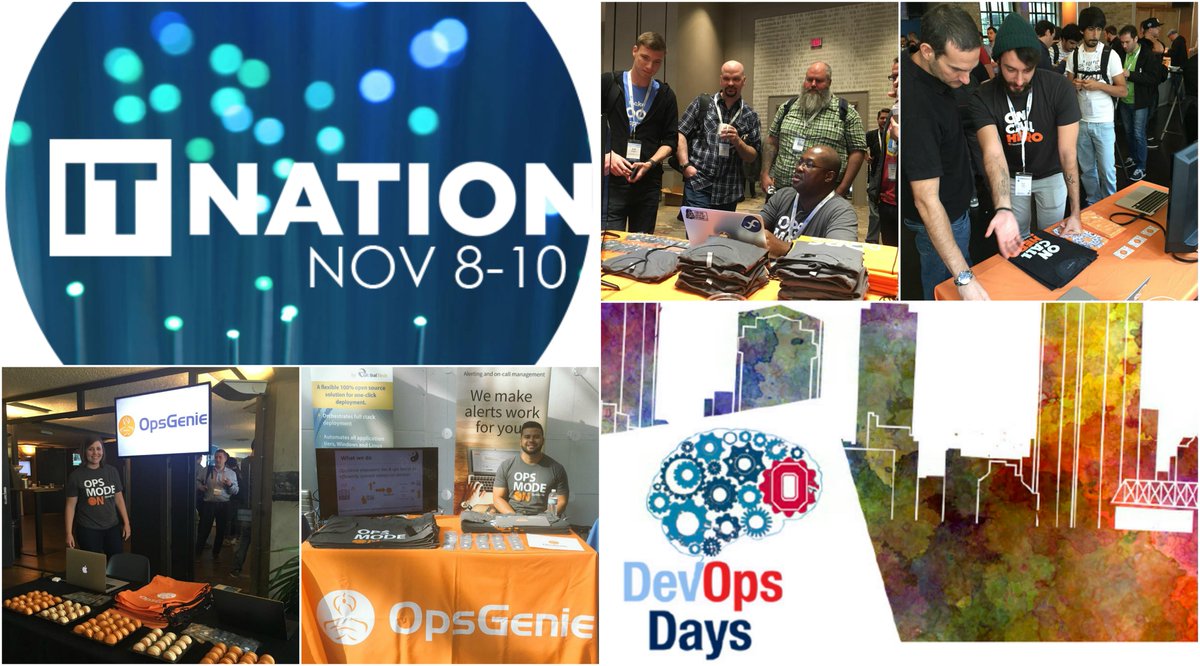 Opsgenie's tweet image. We will at #DevOpsDaysOhio and #ITNation tomorrow! If you will join any of them, stop by at OpsGenie Booth, we will be glad to meet you!