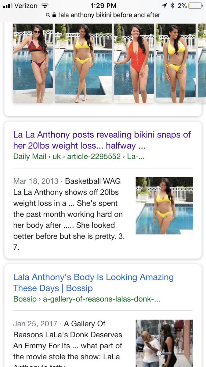 Let’s take LaLa for an example. Yellow bikini is AFTER the gym. There’s nothing in that damn gym that would’ve gave that women hips.