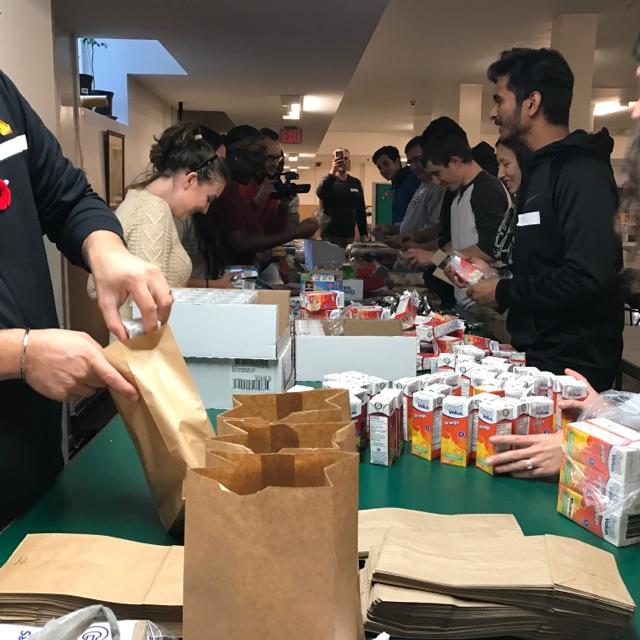 ShareLifeCan's tweet photo. We're observing World Day of the Poor early! Student reps from our Catholic school boards gathered at St. Patrick's Church in Toronto for mass, reflections, and distributing sandwiches to the urban poor. #wdop https://t.co/yAUtxGOa4R