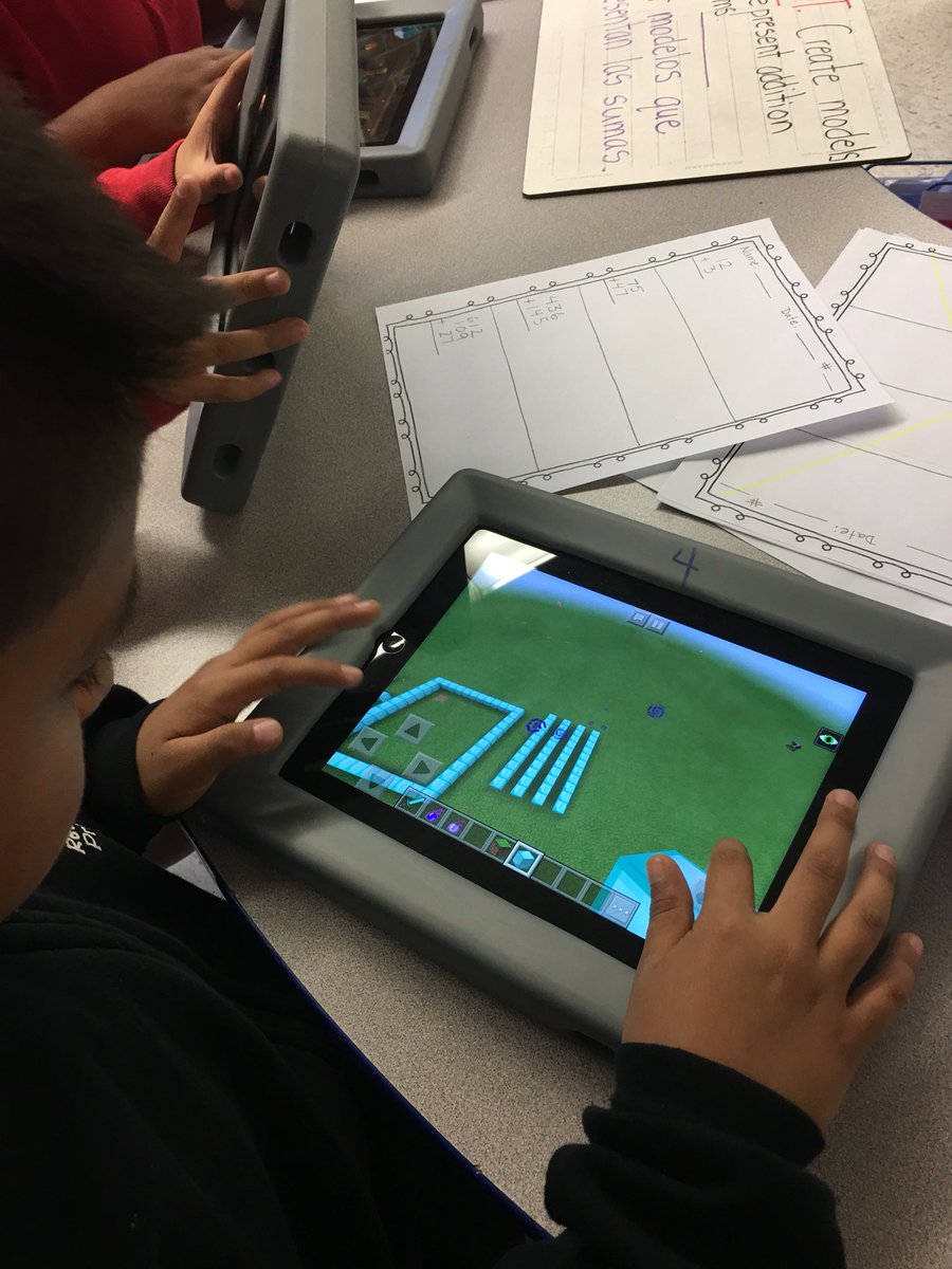 wallstars609's tweet photo. Using @Minecraft to model addition problems #RBBisBIA @rbpsEAGLES @ikedanrbps @CCUNJ #minecraftmath https://t.co/Y3VpJ3JqrP