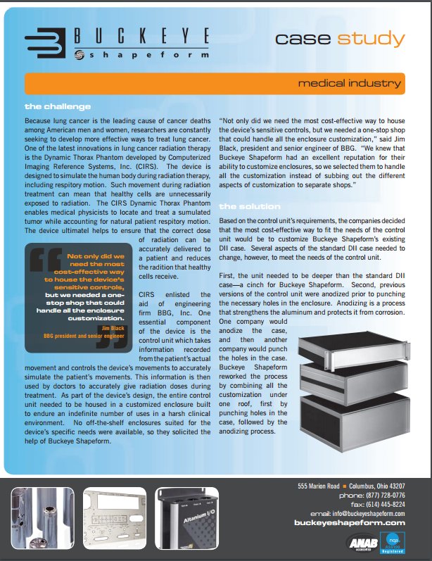 Buckeyeshape's tweet photo. We created a #customenclosure for an innovative medical treatment device to fight lung cancer. Read the case study: https://t.co/TjpvVZq6kM https://t.co/9DJ9d2k6fC