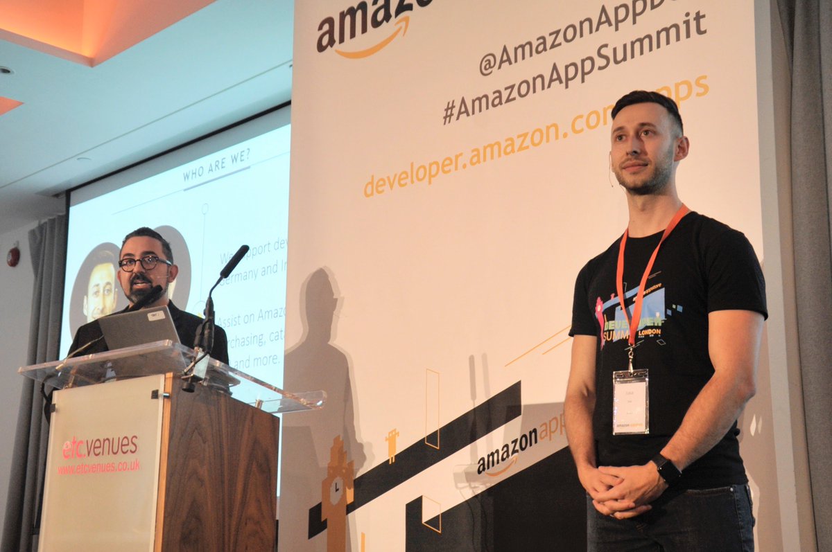 SonyaMoisset's tweet photo. // Voice-Enable Your Apps by @ItsLucaHere, @JustonWestern & @AmazonAppDev #AmazonAppSummit https://t.co/kx8FdY2KEm