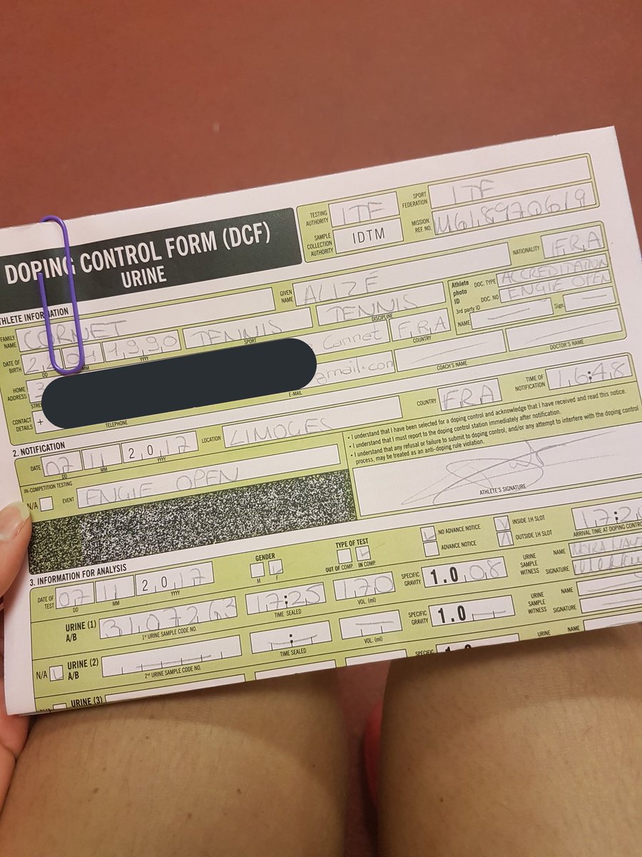 alizecornet's tweet photo. Just about the 10th anti doping control in the last 2 months....😨 #gettingtiredofit 😧😧😧 #athletelifeIguess https://t.co/Wgw8DKTGgv
