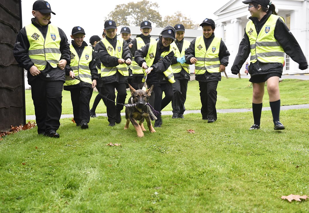 ThamesVP's tweet photo. Earlier today, @TVP_MiniPolice from Park Lane Primary School visited our Police Training Centre👮‍♀️👮

They even got to meet PD Fletch too! 😍 https://t.co/anwfywDNri