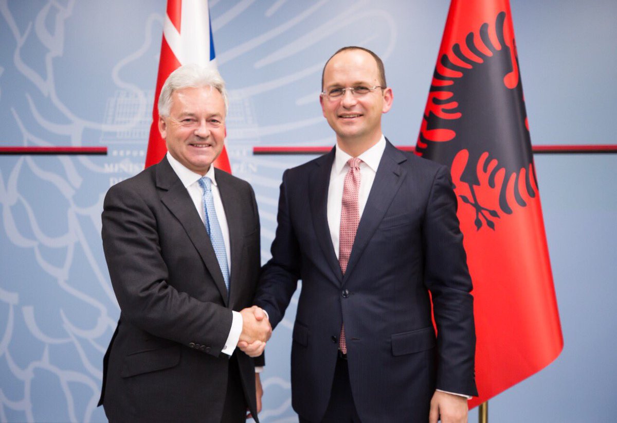 ditmirbushati's tweet photo. Welcomed @AlanDuncanMP today in #Tirana. Had a good and rich discussion on overlapping European itineraries 🇦🇱 🇬🇧 https://t.co/dzd7NPrOGe