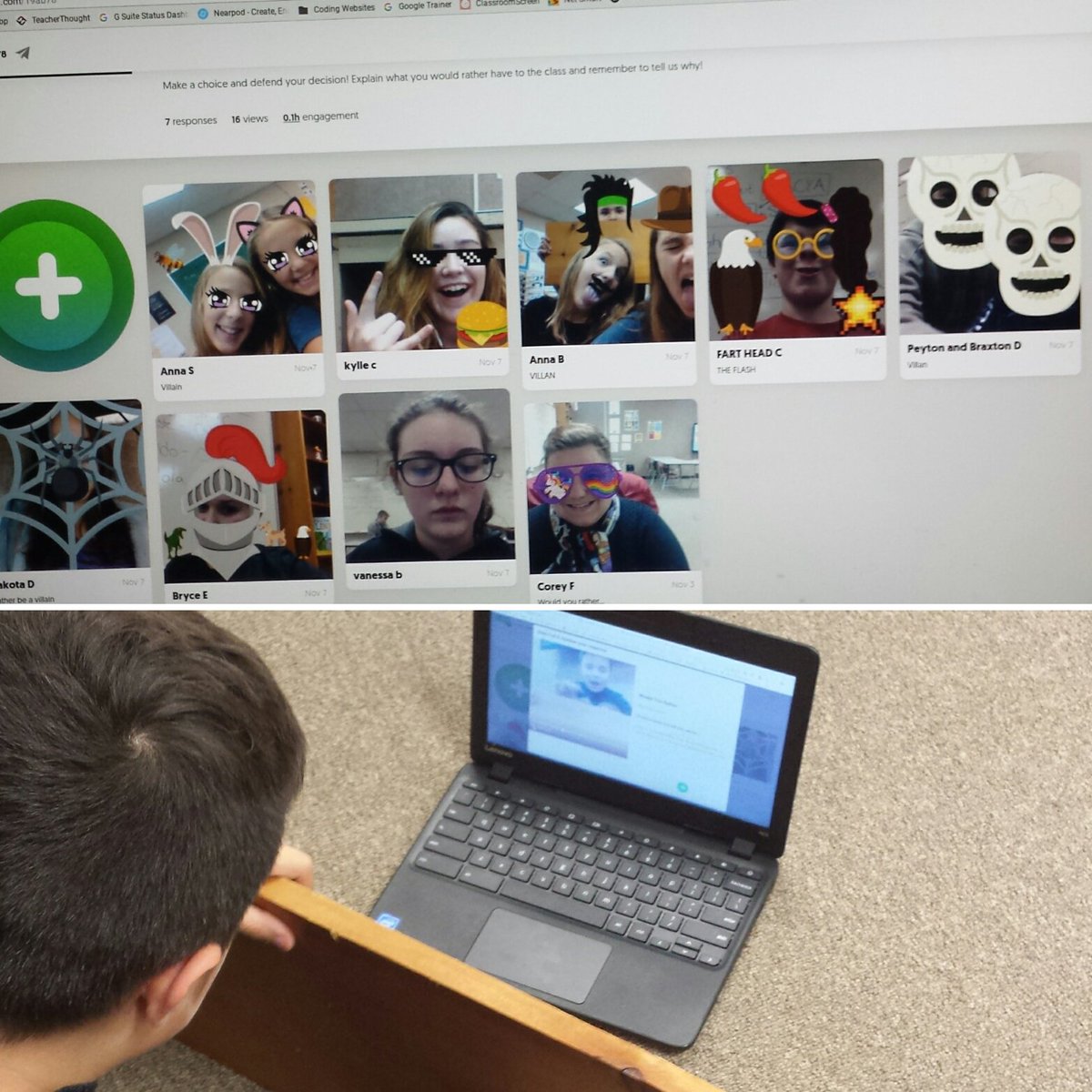 mrsfoght's tweet image. Using @Flipgrid in 6th grade digital citizenship class @MontelloSD247. #wouldyourather #tryingsomethingnew #msdcs