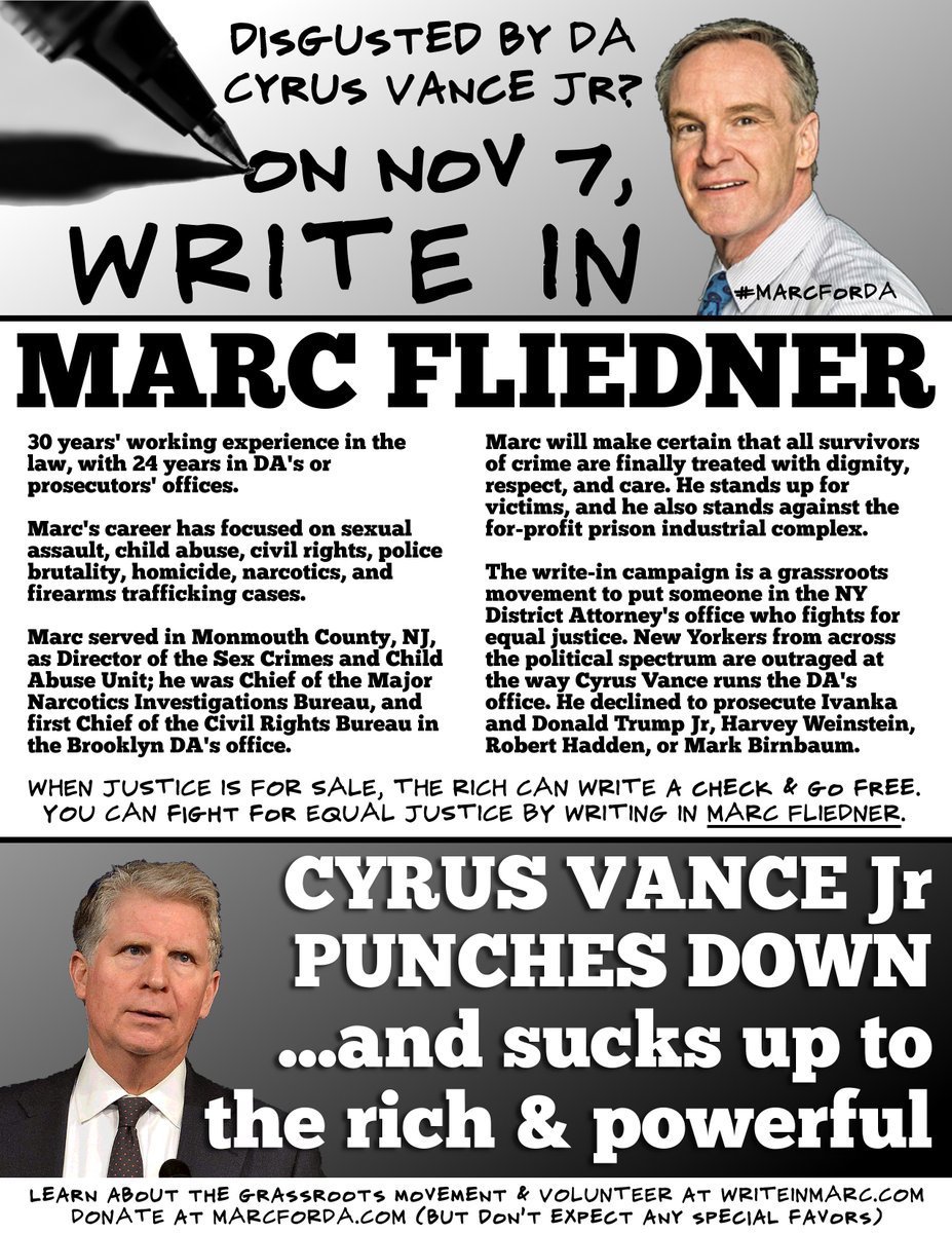 showusyourwork's tweet photo. @pattonoswalt Hell yeah @pattonoswalt ! #WriteInFliedner #MarcForDA #ByeCy https://t.co/lSTqCd4nfq