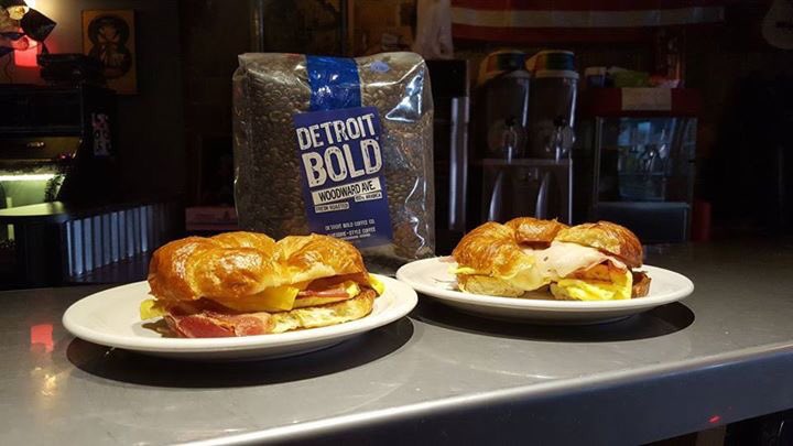 joes_hamburgers's tweet photo. Silver Ballroom Cafe open at 9 AM for coffee &amp; small breakfast 
Our house blend 
Detroit bold working class coffee Please Share https://t.co/VSyrz03jjx