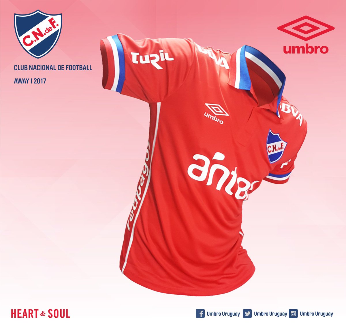 Nacional's tweet photo. #SORTEO: Hacé RT y comentá con el hashtag #CamisetaRoja + número de socio y participá por la nueva camiseta roja de Nacional https://t.co/BFxn0ueGx2