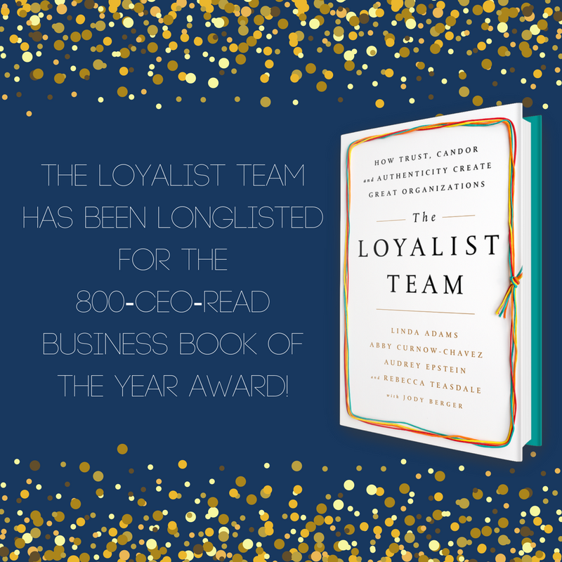 audreyepstein's tweet photo. It’s official! The Loyalist Team has been longlisted for the @800ceoread Business Book of the Year Award! https://t.co/DmqqEkRdDG https://t.co/NdzfjUQJrE