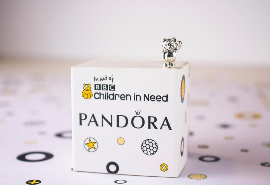 Pandorasland's tweet photo. #CharmingTuesday Have you got your Pudsey Bear Charm? From every sale we’ll donate 20% to @BBCCiN #PANDORAxPudsey https://t.co/DBXDlBWJyq