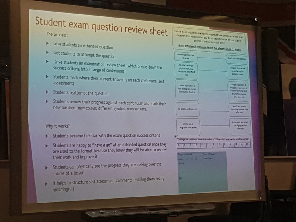 Bradders1901's tweet photo. Effective revision strategies for the new GCSE spec from Sarah Perdue #TMLEA https://t.co/NrVhix2W7o