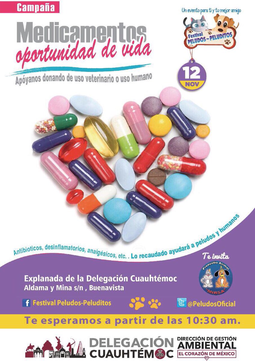 Amigos! Los invito a asistir este domingo a la explanada de la #DelegacionCuauhtemoc #FestivalPeludosyPeluditos