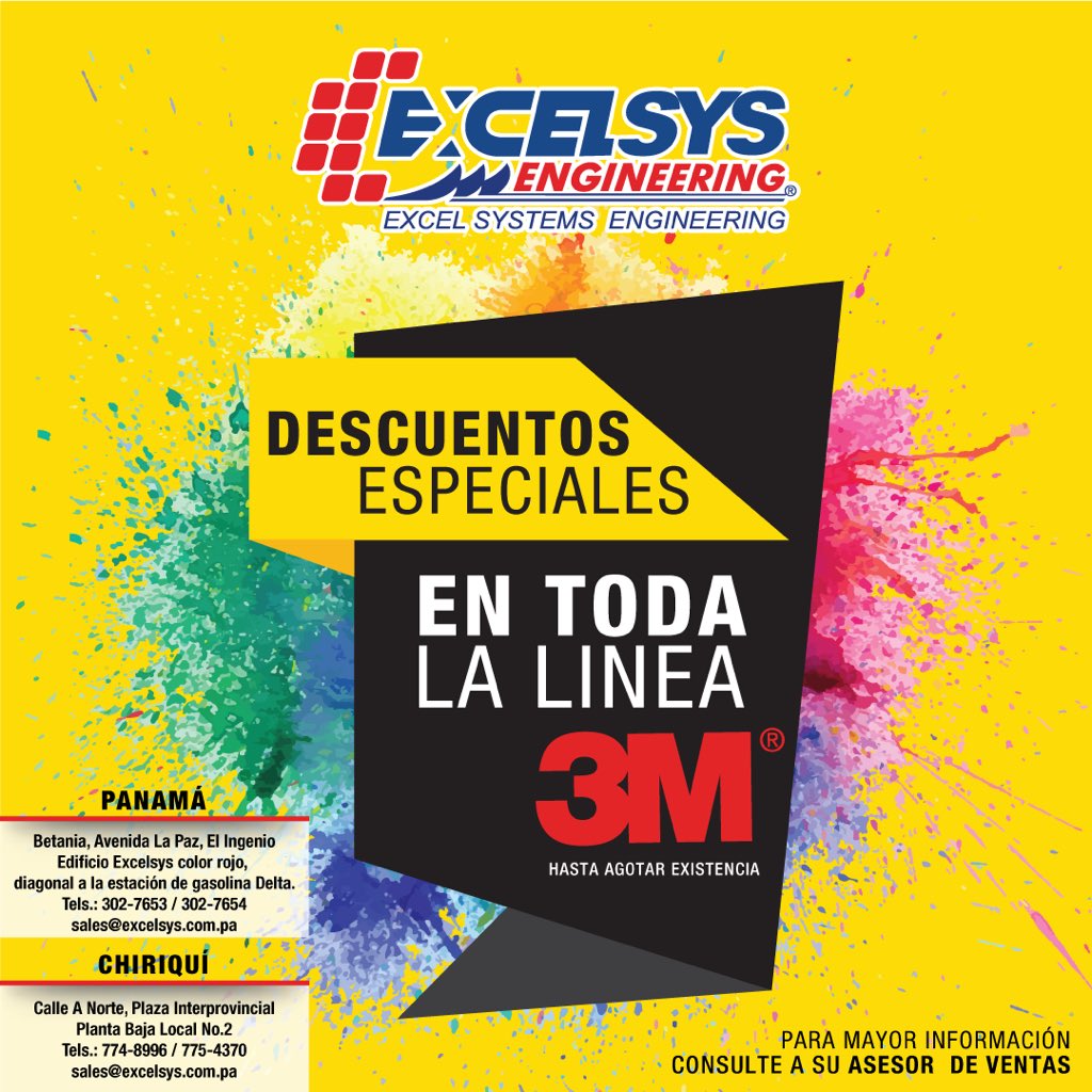 SalesExcelsys's tweet image. En excelsys estamos en Descuentos Especiales, aprovecha y consulte a su asesor de ventas #Panamá #l4l #VivaPanamá #pty #excelsysengineering