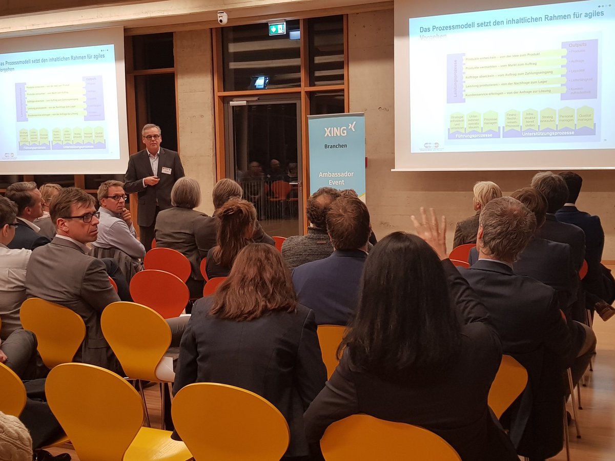 BPMOGmbH's tweet photo. Das Prozessmodell setzt inhaltlichen Rahmen für #agile, so Uwe Feddern #prozessmanagement #BPMClub  @UweFeddernBPMO @XING_de Expertendialog https://t.co/CXiU9kefOJ