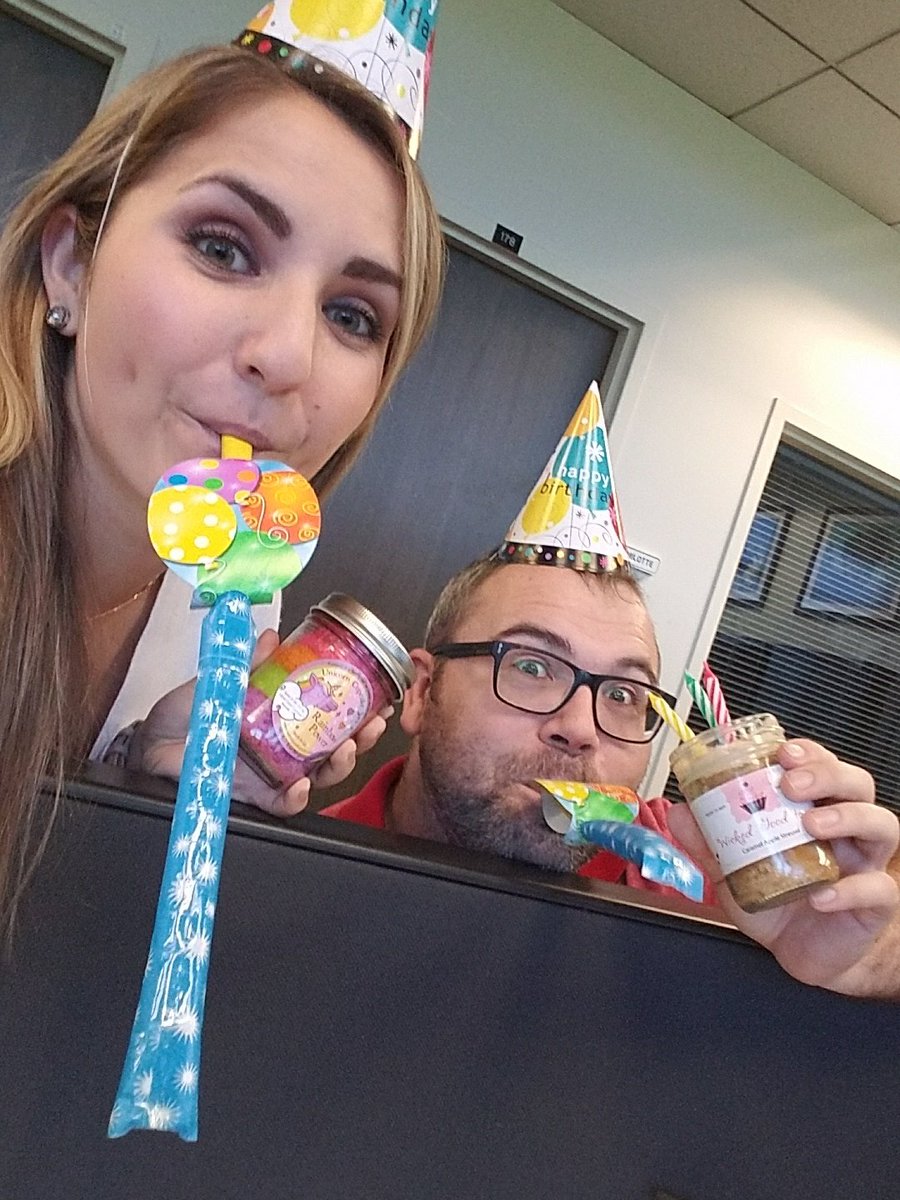 DisneyPI_Sarah's tweet photo. HBD @DCPKirk ... to celebrate, we almost passed out from taking this perfectly timed photo with these noiseless noise makers! https://t.co/p0skqxMiU0