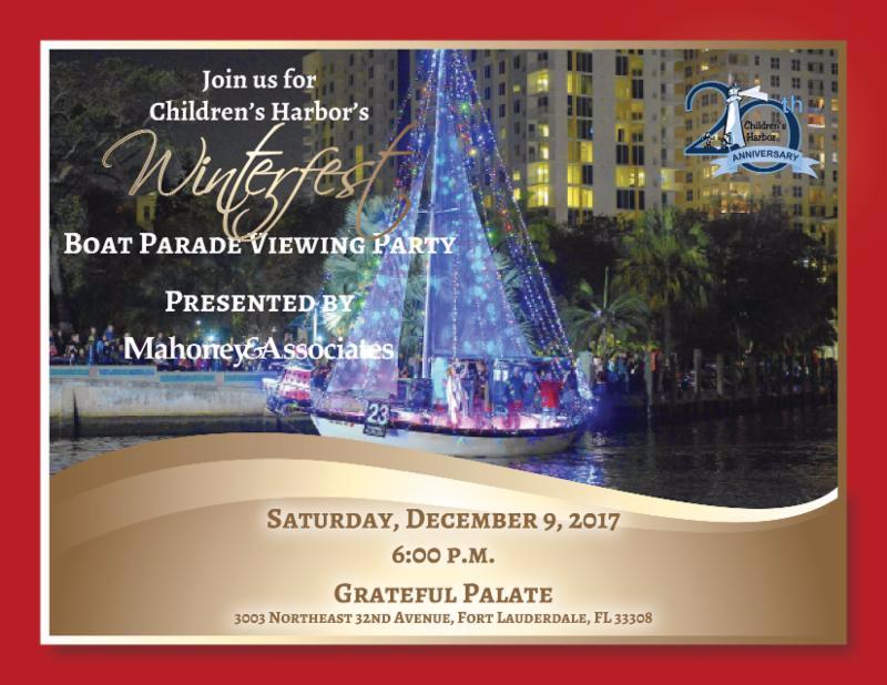 children_harbor's tweet photo. Join us for WINTERFEST Boat Parade viewing party Dec.9th at the Grateful Palate https://t.co/SCgChQ8rFa https://t.co/YBYwhLAz6p