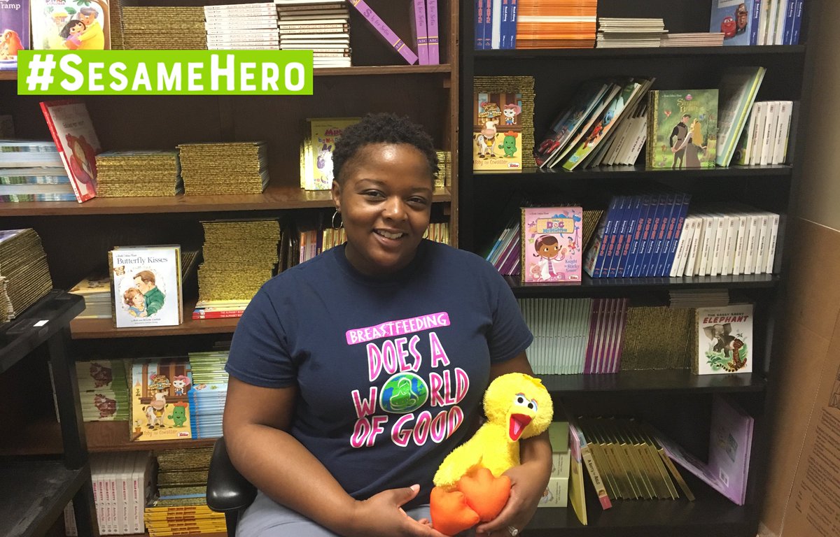SesameCommunity's tweet photo. 'My greatest reward is supporting a mom in reaching her goals' #SesameHero Sherika of @NFP_nursefamily https://t.co/fbGHOQGU3J https://t.co/2guKrlkF0i