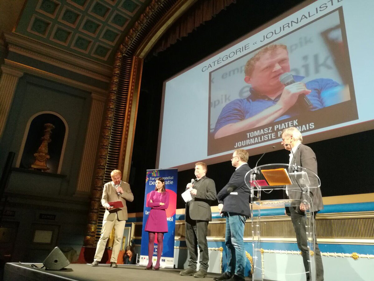 RSF_inter's tweet photo. The #PressFreedom prize laureate for the #journalist category is the Polish investigative journalist Tomasz  Piatek! #PrixRSF #Poland https://t.co/0zu6FbFF4s