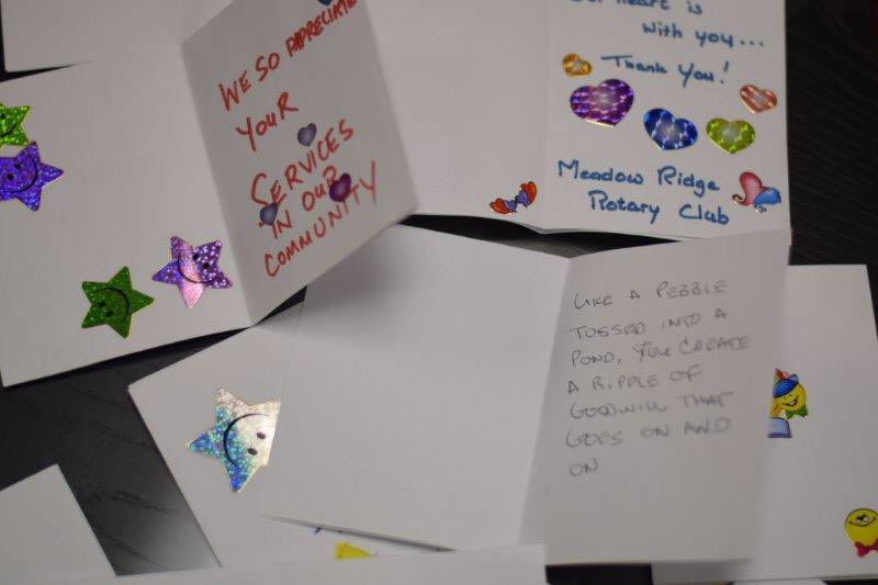 RidgeRCMP's tweet photo. Thank you Maple Ridge Rotary for the wonderful cards of support and appreciation as we reflect on our fallen comrade in Abbotsford. https://t.co/2ni2pThE8w