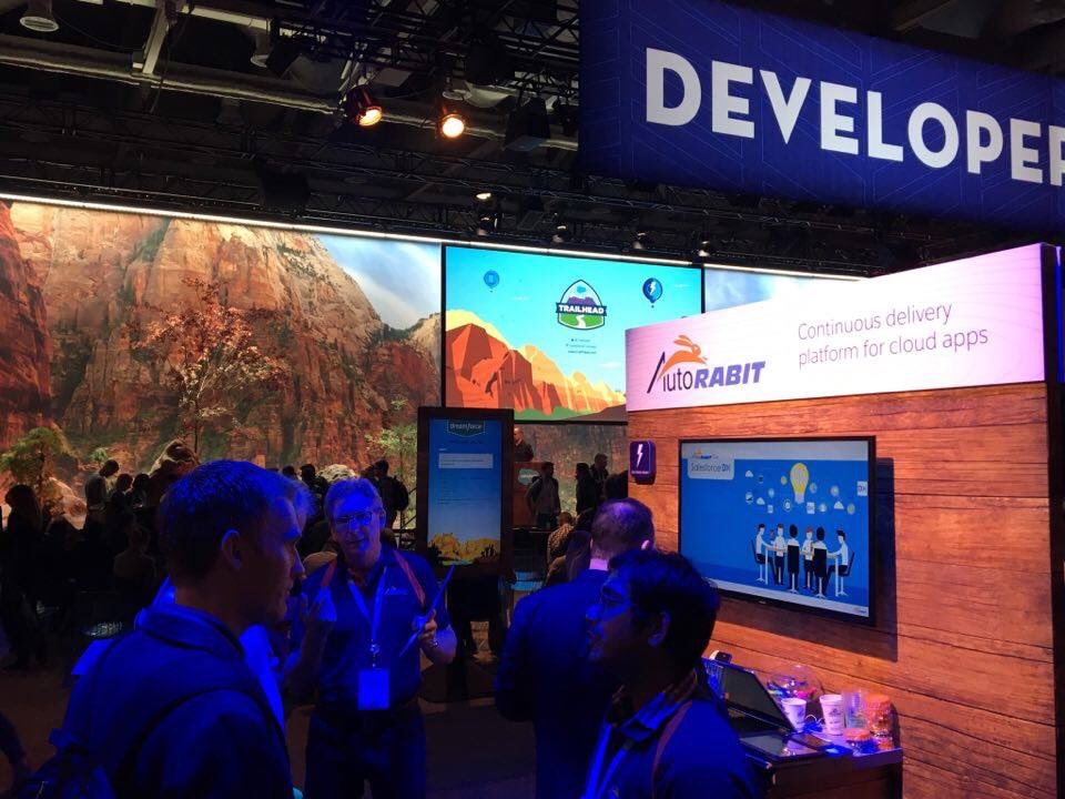 autorabit's tweet photo. #AutoRABIT is the ONLY #ContinuousDelivery platform with end-to-end integration for #SalesforceDX at #DF17. Visit our booth at #DevForest https://t.co/rdzU78YAmS