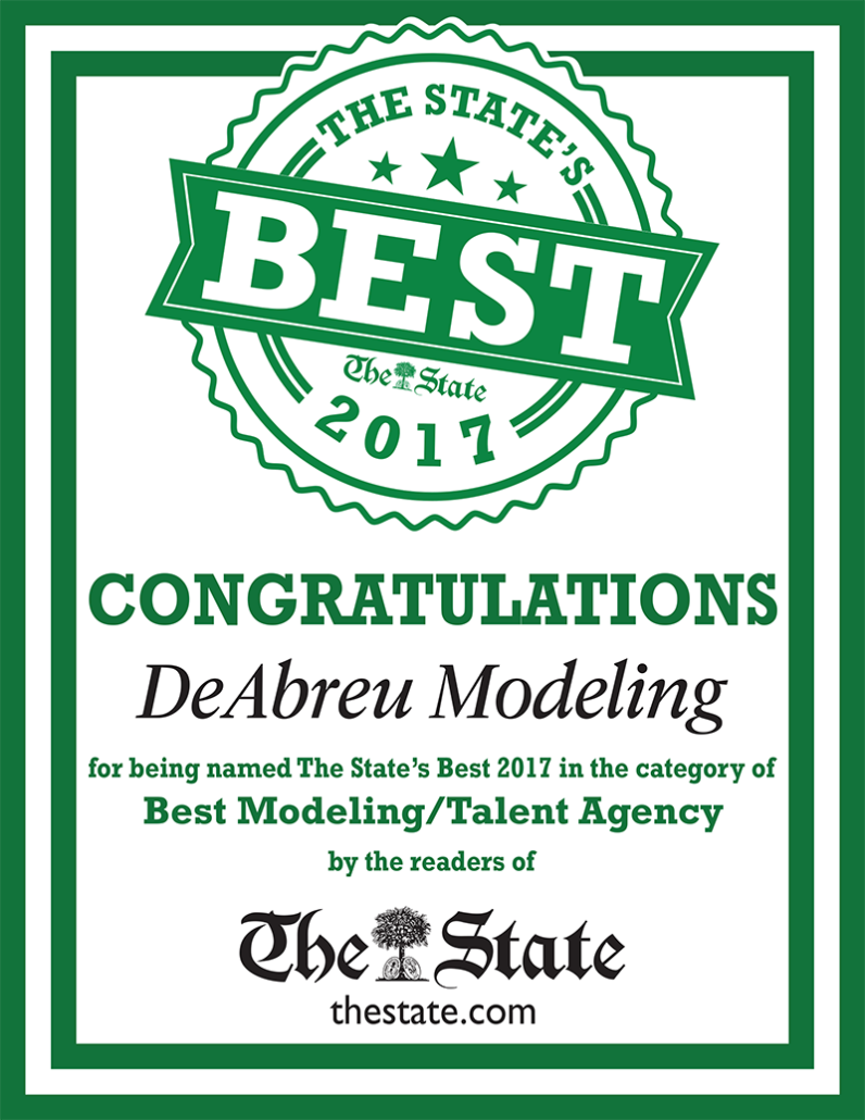 DeAbreuModeling's tweet photo. State's Best Modeling / Talent Agency 2017! https://t.co/cTHc9AIjhN