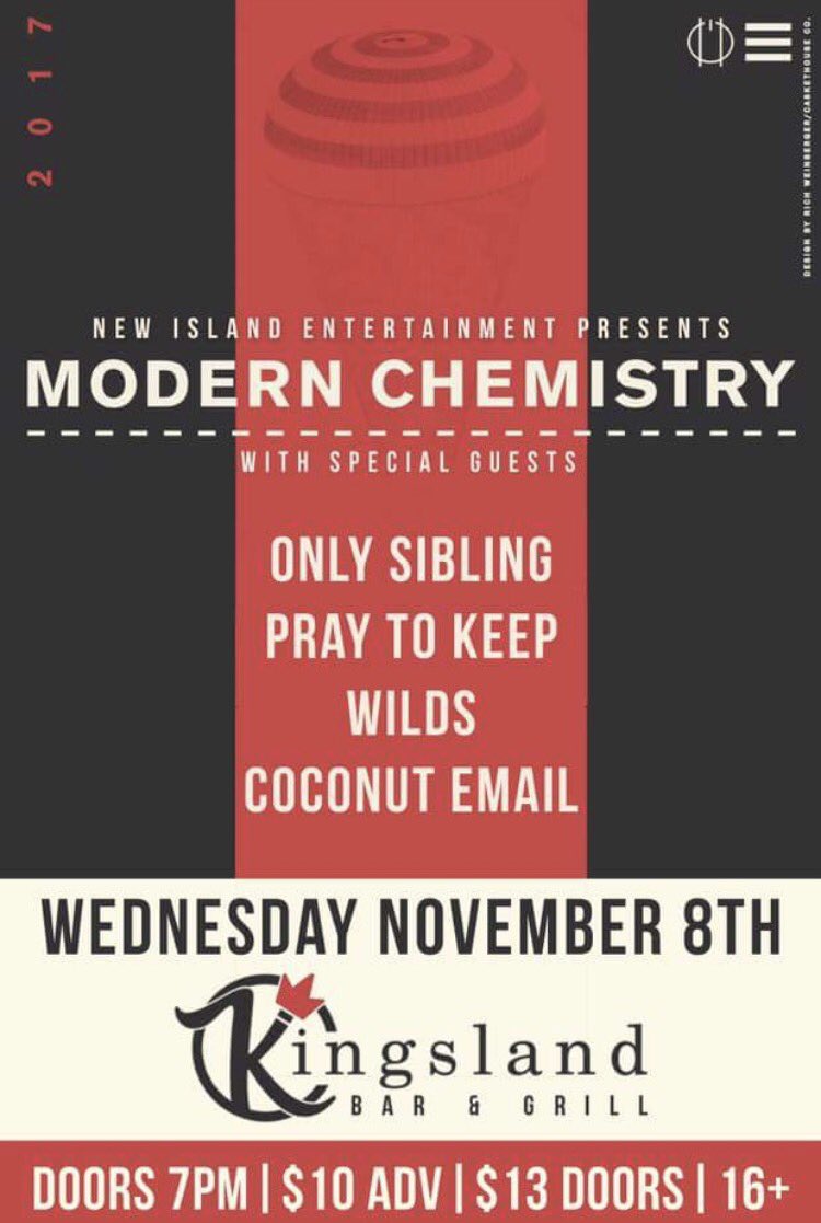 PrayToKeep's tweet photo. Back in Brooklyn tomorrow night supporting @modernchemistry at The Kingsland. Doors 7pm | $12 https://t.co/00mXG21hkX