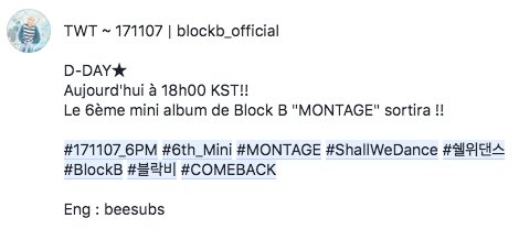 ZicoBlockbFr's tweet photo. TWT ~ 171107 | blockb_official
D-DAY★
#171107_6PM #6th_Mini #MONTAGE #ShallWeDance #쉘위댄스 #BlockB #블락비 #COMEBACK https://t.co/YfaFCx106j