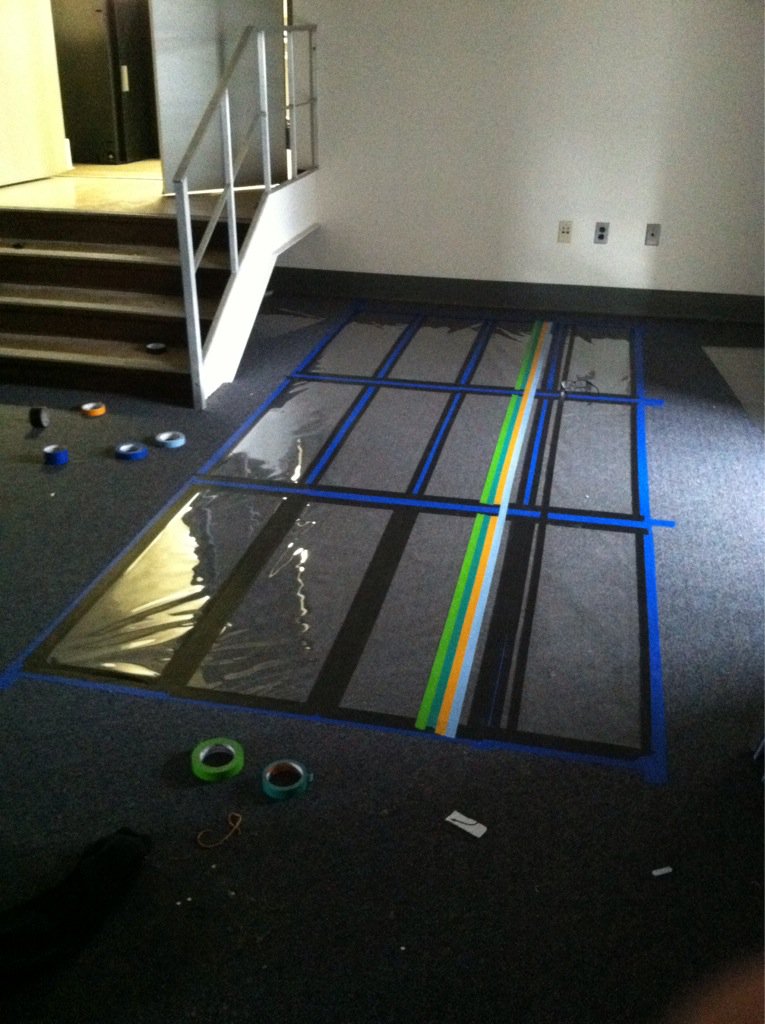 CuratedStoreFRT's tweet photo. Progressing install at the Birth &amp; Death Bldg. @krunchworks https://t.co/dbbbGTvvHa