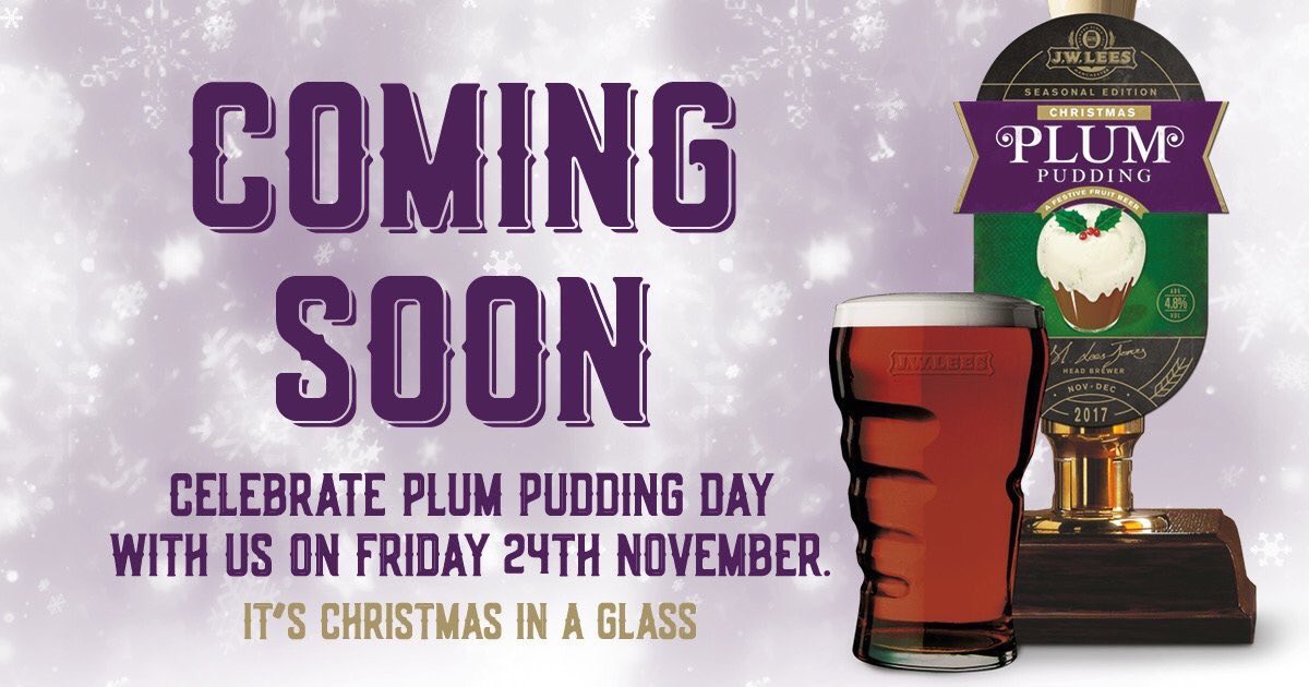 londonbridgeinn's tweet photo. Save the date 24th November, Its the return of our favourite ale, we officially return of #PlumPuddingAle with @JWLeesBrewery for 2017 https://t.co/WoLouJXRb2